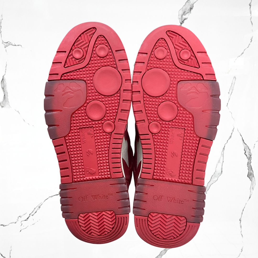 Off White Out of Office Vintage Suede White Red (De Uso) - Urban Utility