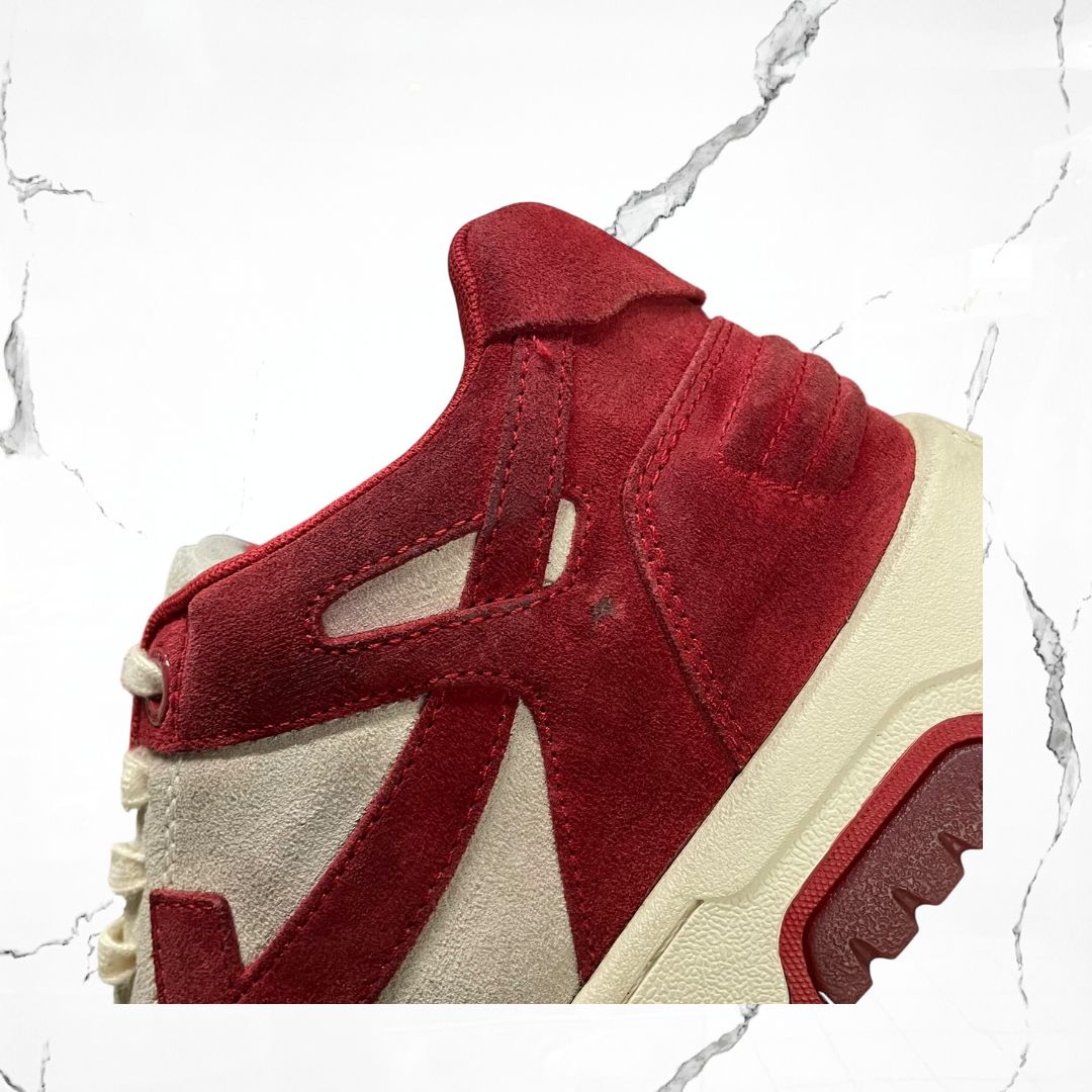Off White Out of Office Vintage Suede White Red (De Uso) - Urban Utility