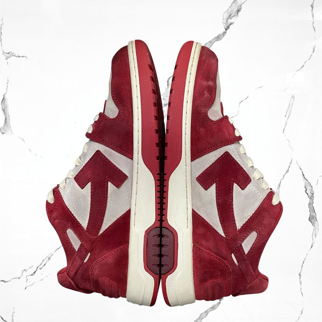 Off White Out of Office Vintage Suede White Red (De Uso) - Urban Utility