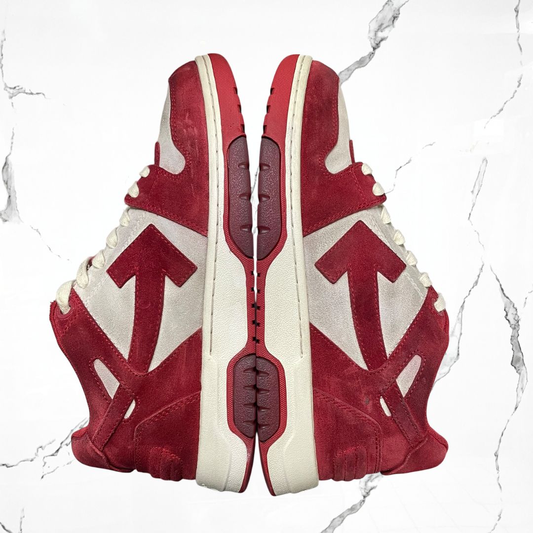 Off White Out of Office Vintage Suede White Red (De Uso) - Urban Utility