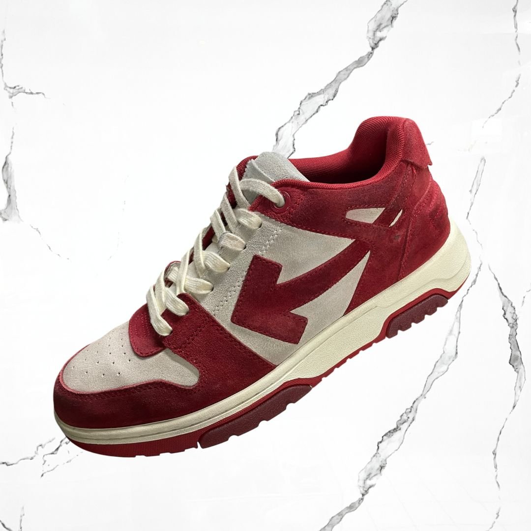 Off White Out of Office Vintage Suede White Red (De Uso) - Urban Utility
