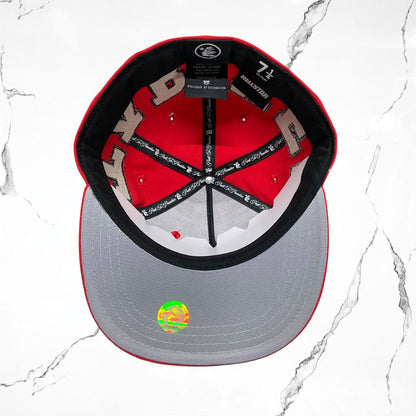 Hellstar OG Patch Fitted Red Cap - Urban Utility