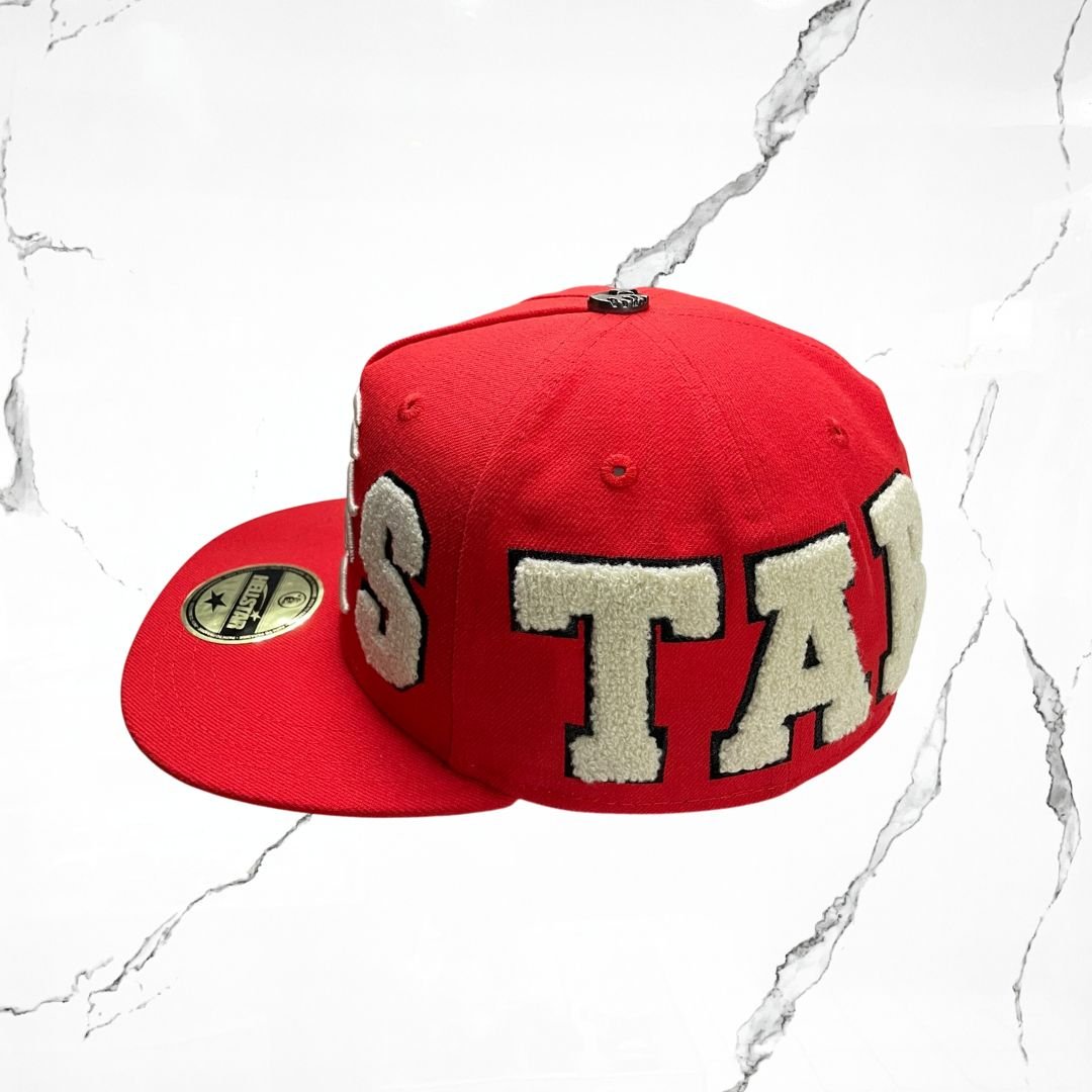 Hellstar OG Patch Fitted Red Cap - Urban Utility