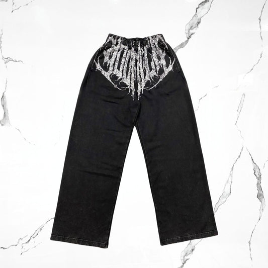 YoungLA Dark Wave Joggers Black Wash Pants