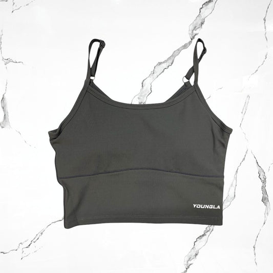 YoungLA Top Locked In Tank Charcoal - Urban Utility