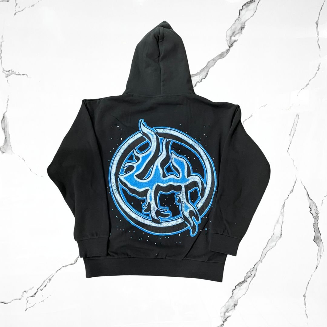 Lost Hills Black Blue Hoodie - Urban Utility