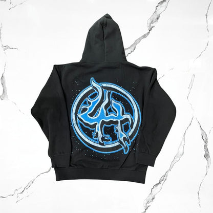 Lost Hills Black Blue Hoodie - Urban Utility