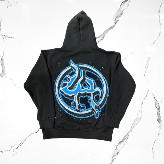 Lost Hills Black Blue Hoodie - Urban Utility
