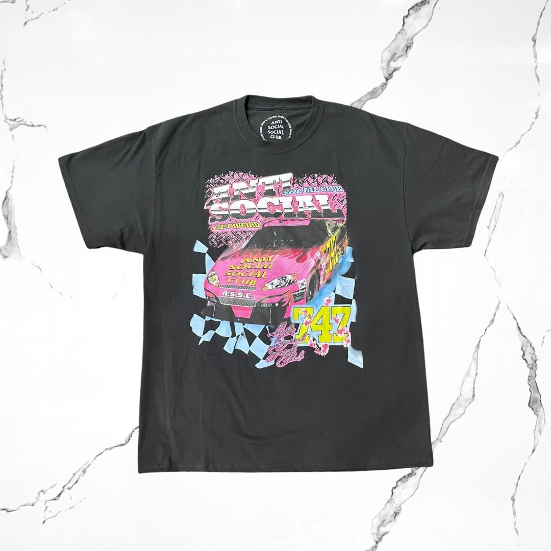 Anti Social Social Club Racing Black Pink T-shirt - Urban Utility
