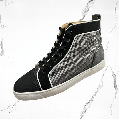 Christian Louboutin Lou Orlato Flat Black White Grey (De Uso) - Urban Utility