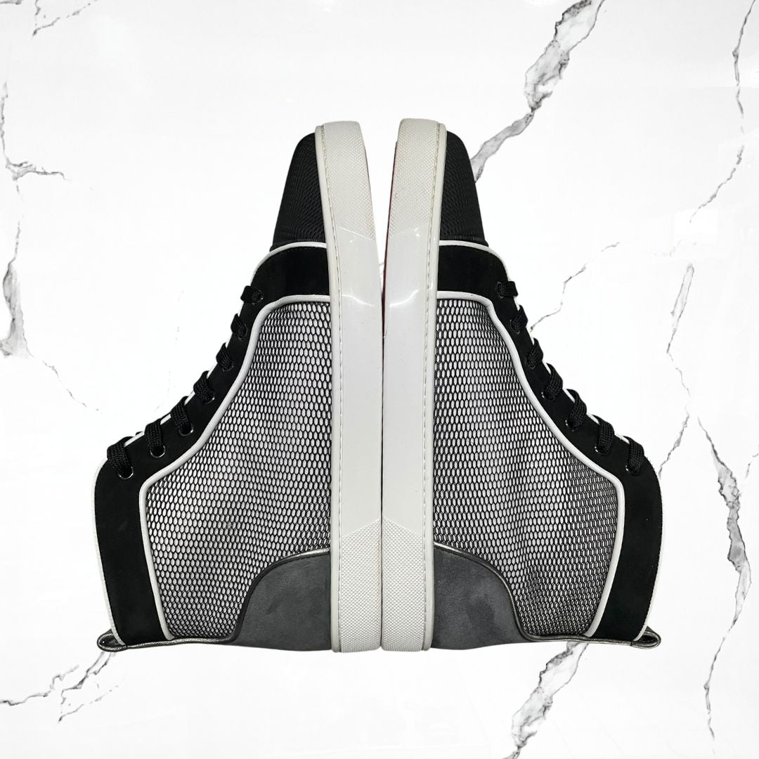 Christian Louboutin Lou Orlato Flat Black White Grey (De Uso) - Urban Utility