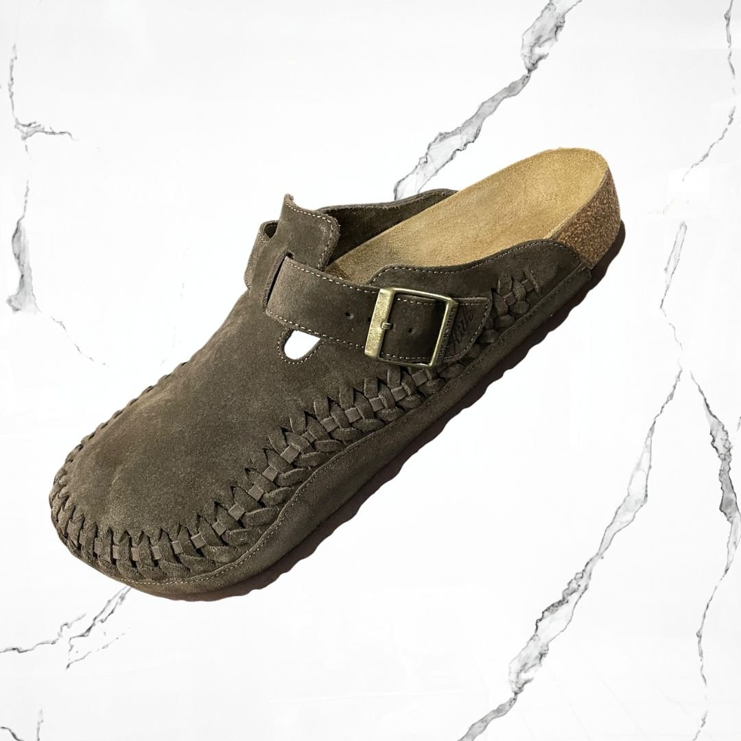 Birkenstock Boston Braided Suede Kith Mocca