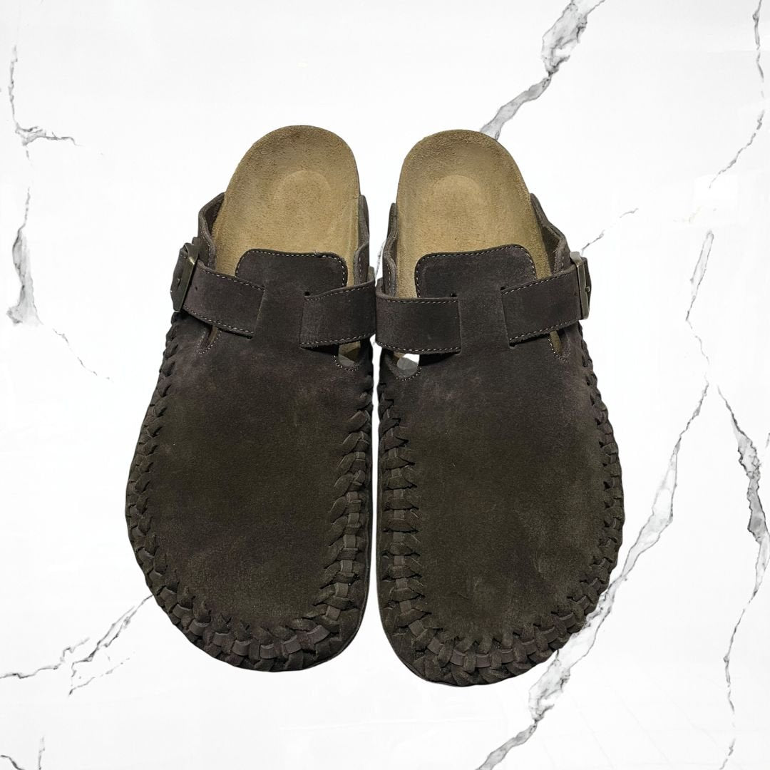 Birkenstock Boston Braided Suede Kith Mocca