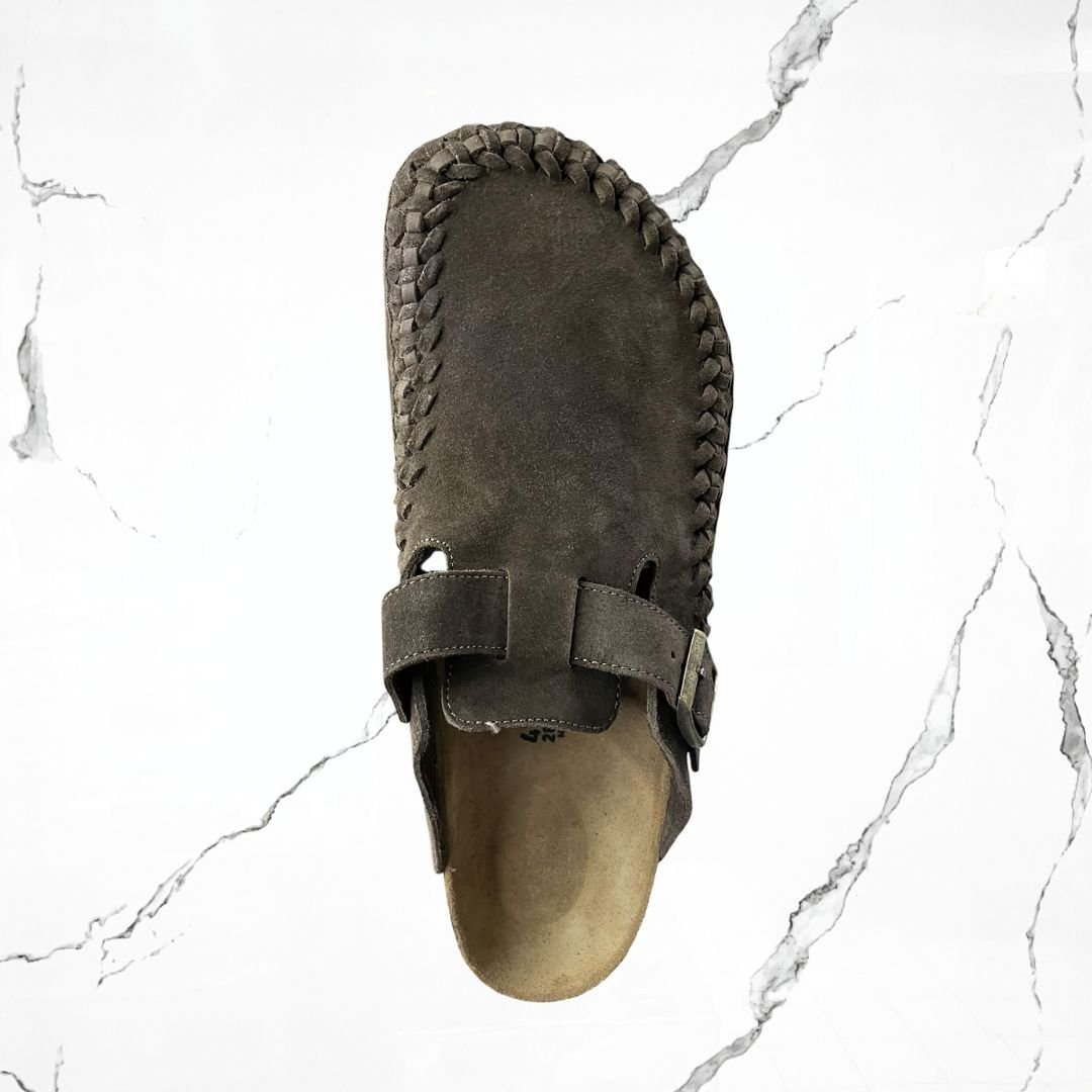 Birkenstock Boston Braided Suede Kith Mocca