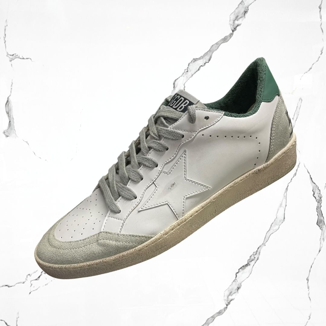 Golden Goose Ball Star White Green