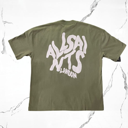 All Saints Orlando SS Crew Eden Green T-shirt - Urban Utility