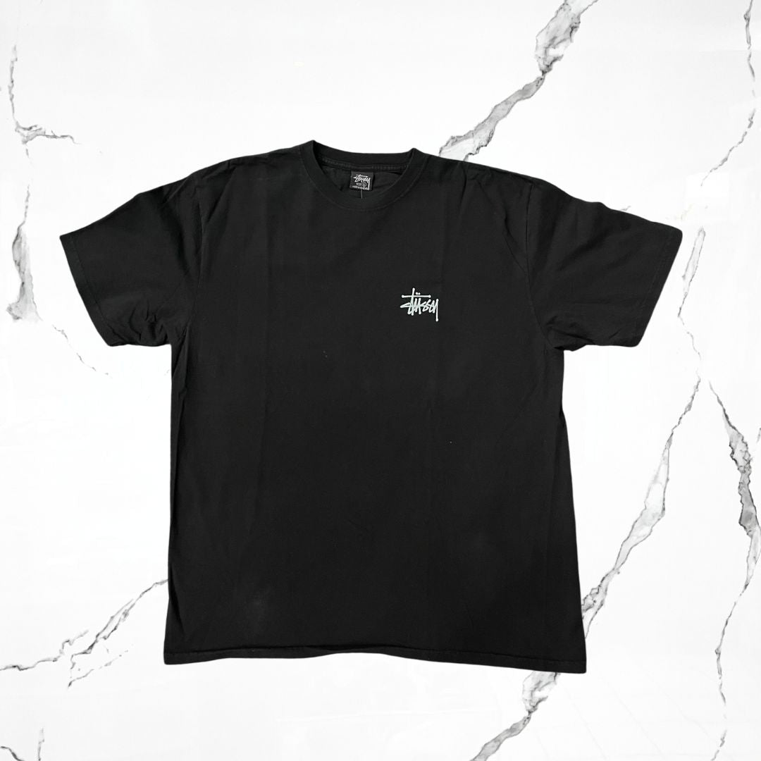 Stussy Built USA pig Dyed Tee Black T-shirt - Urban Utility