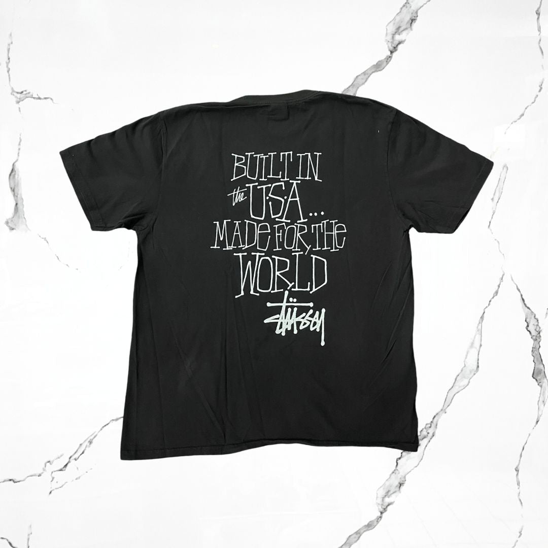 Stussy Built USA pig Dyed Tee Black T-shirt - Urban Utility