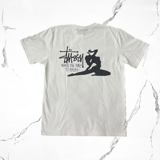 Stussy Relax Tee White T-shirt - Urban Utility