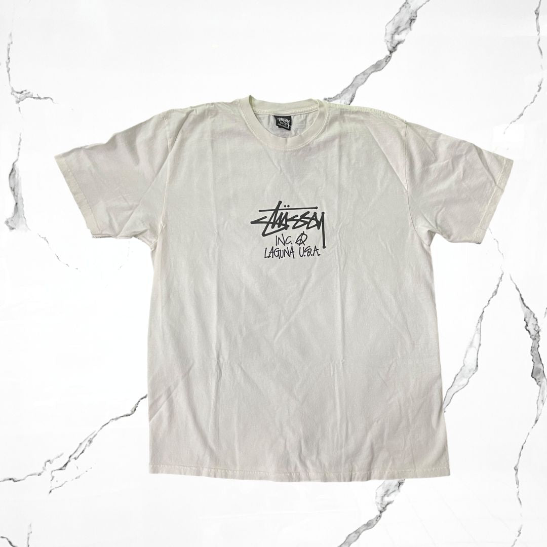 Stussy Laguna USA pig Dyed Tee Natural T-shirt - Urban Utility