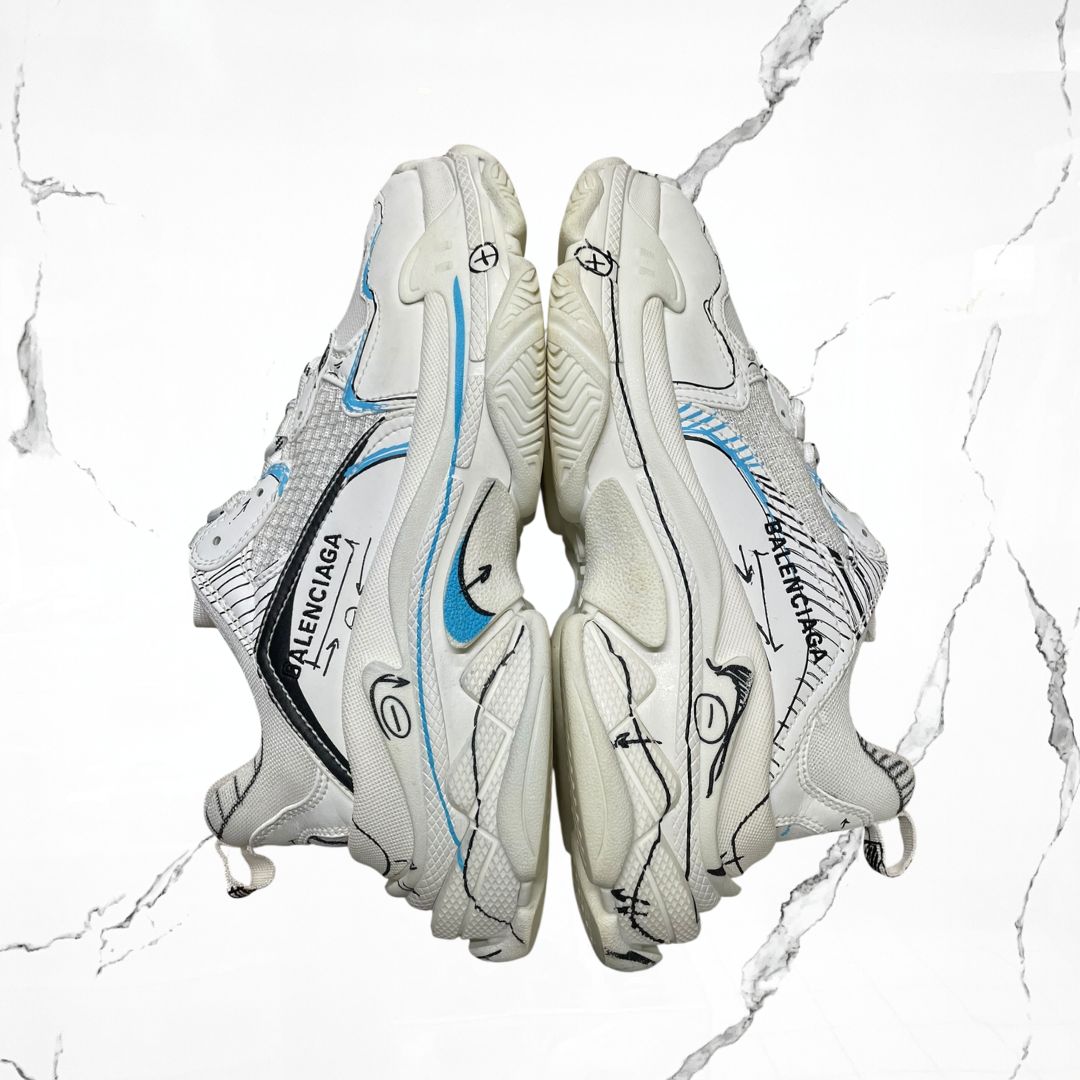 Balenciaga Triple S Sketch White (De Uso) - Urban Utility