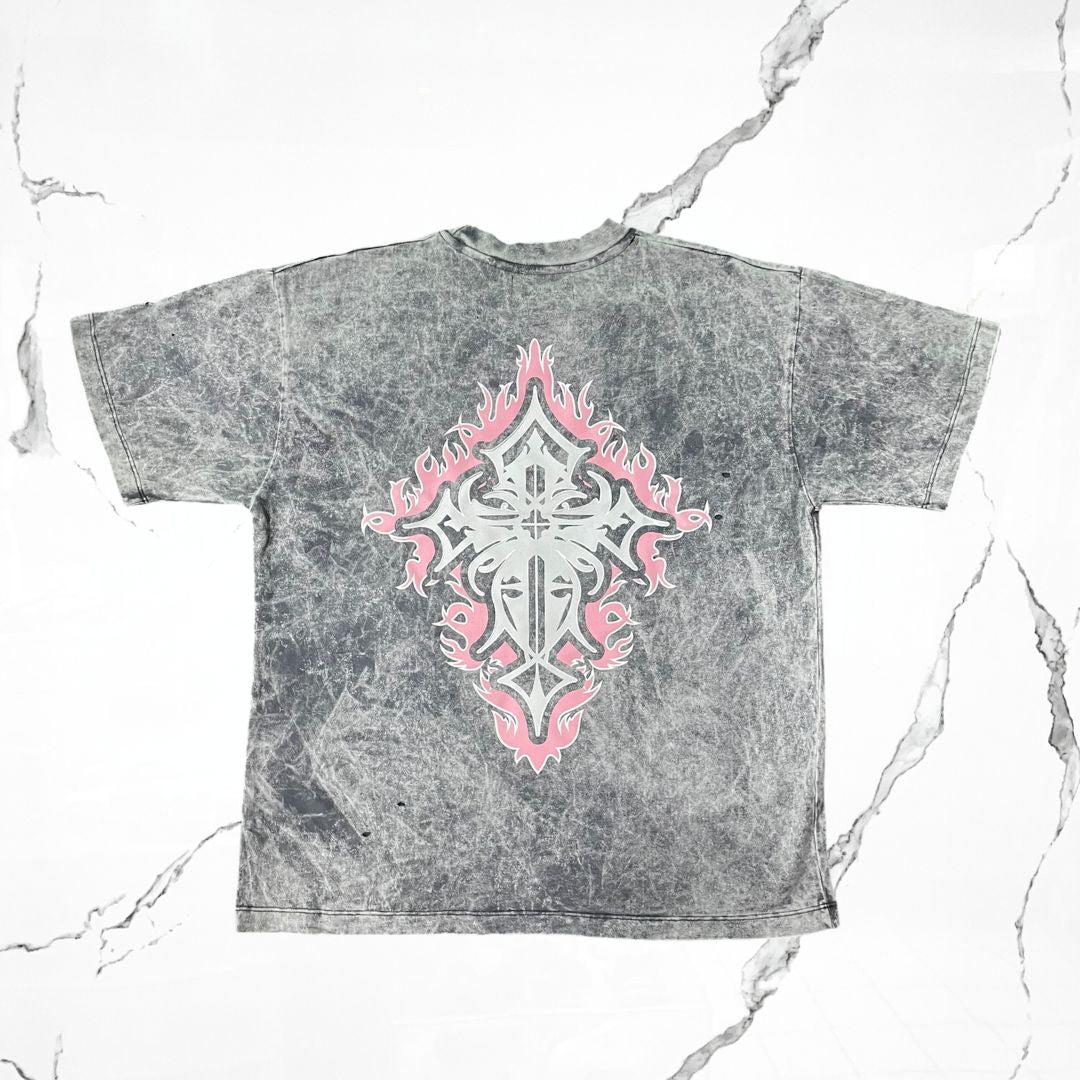 Sanación Studios Washed Black Pink T-shirt - Urban Utility