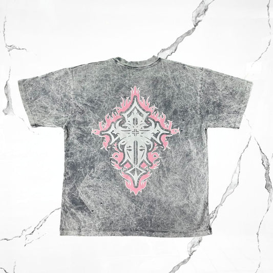 Sanación Studios Washed Black Pink T-shirt - Urban Utility