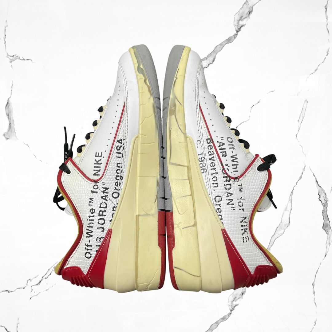 Jordan 2 Low Off - White White Red (De Uso) - Urban Utility
