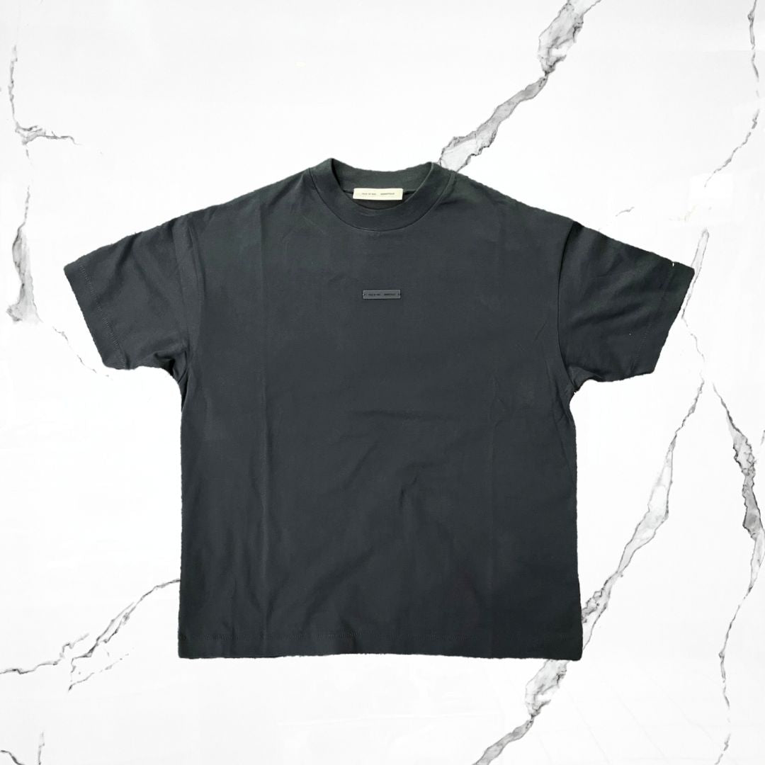 Essentials Jet Black Logo Metallic T-shirt - Urban Utility