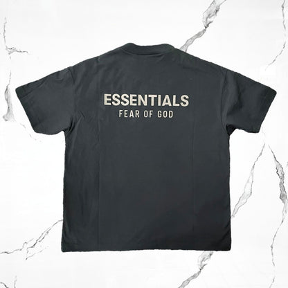 Essentials Jet Black Logo Metallic T-shirt - Urban Utility