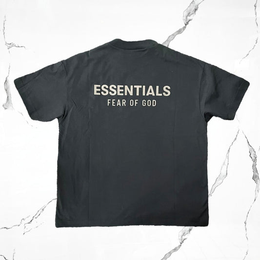 Essentials Jet Black Logo Metallic T-shirt - Urban Utility