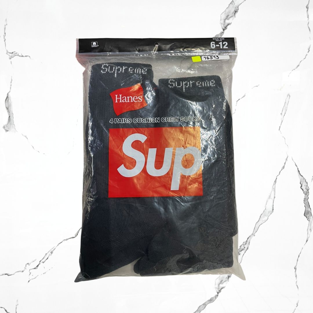 Supreme Supreme x Hanes Black Socks - Urban Utility
