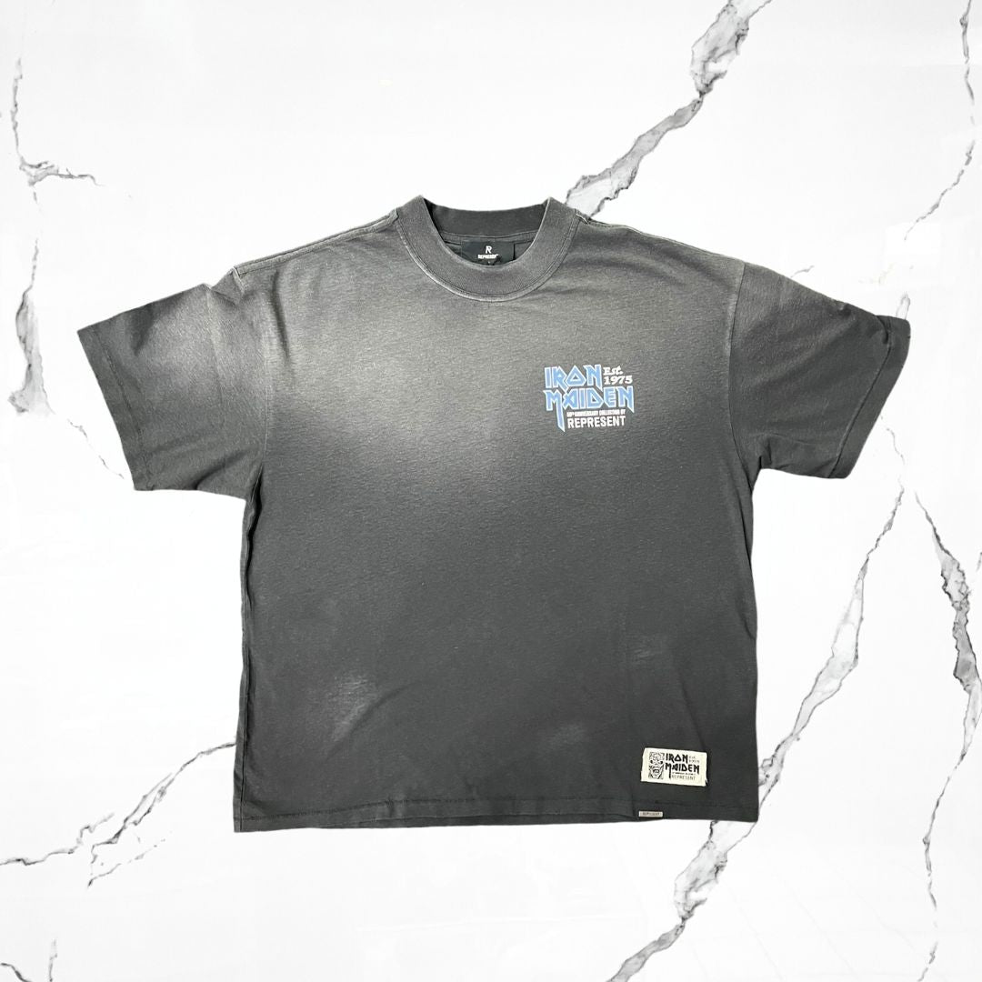 Represent Iron Maiden X Anniversary Stained Black T-shirt