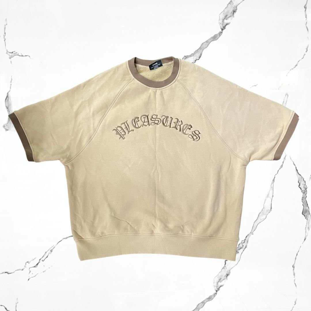 Pleasures Old English Ringer Tan T-shirt - Urban Utility