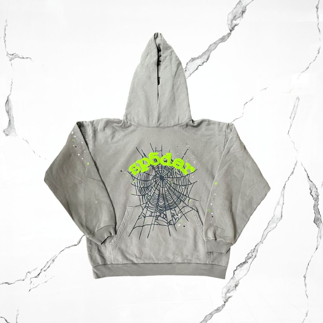 Sp5der Waid Web Grey Hoodie - Urban Utility