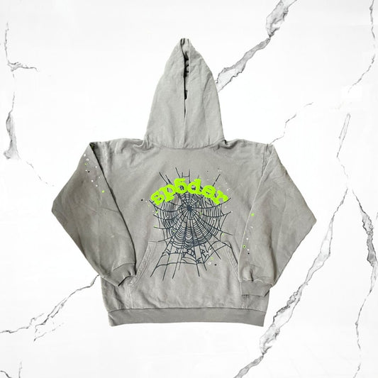 Sp5der Waid Web Grey Hoodie - Urban Utility
