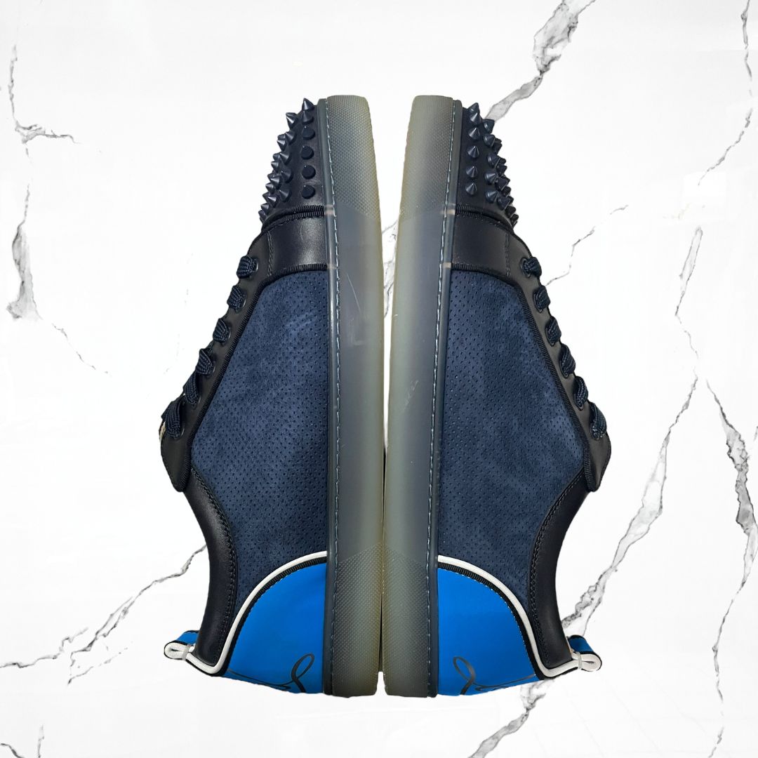 Christian Louboutin Spikes Flat Fun Junior Dark Blue (De Uso) - Urban Utility
