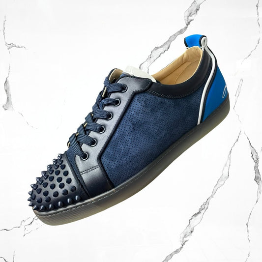 Christian Louboutin Spikes Flat Fun Junior Dark Blue (De Uso) - Urban Utility