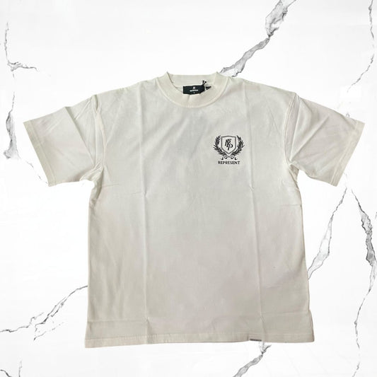 Represent Crest Flat White T-shirt - Urban Utility