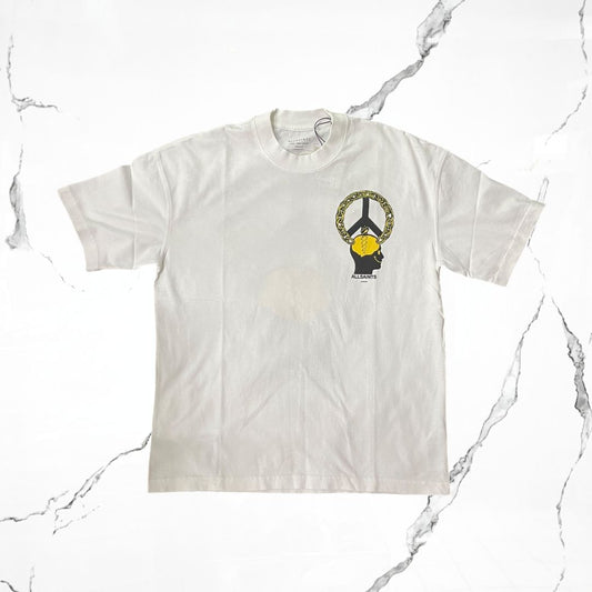 All Saints Screwed SS Crew Optic White T-shirt - Urban Utility