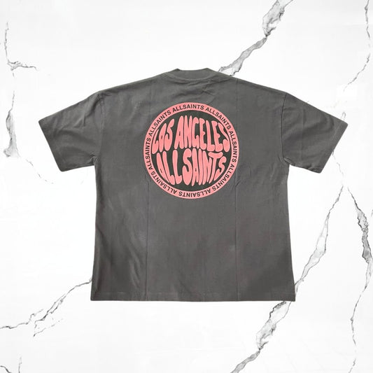 All Saints Los Angeles SS Crew Washed Black T-shirt - Urban Utility