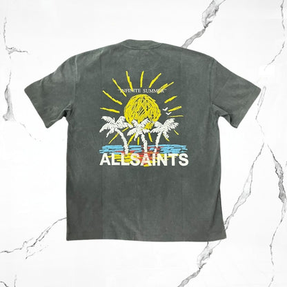 All Saints Cove SS Crew Washed Black T-shirt - Urban Utility