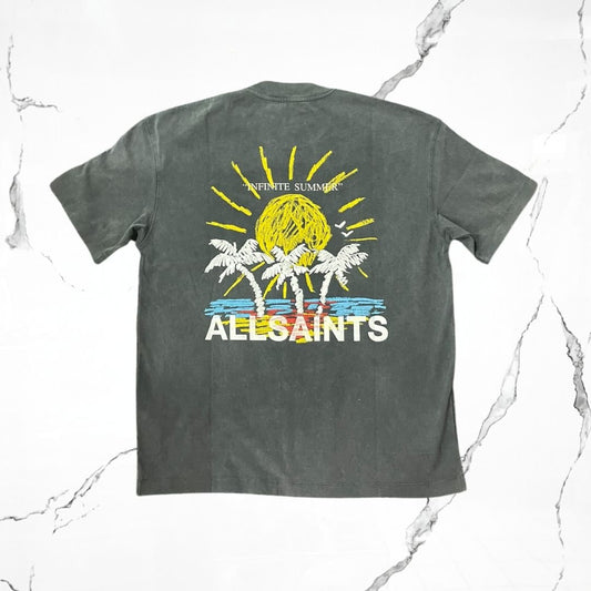 All Saints Cove SS Crew Washed Black T-shirt - Urban Utility