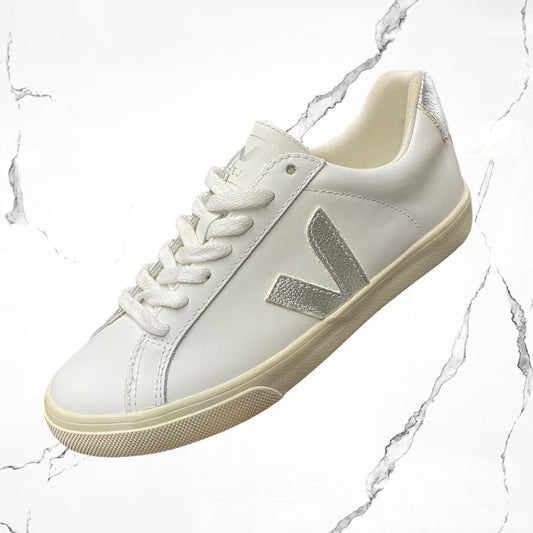 Veja Esplar Leather White Silver - Urban Utility