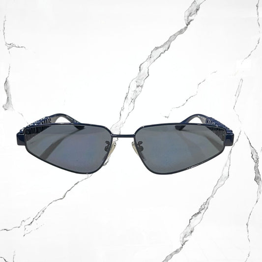 Balenciaga Cat Eye-Frame Metal Blue Sunglasses