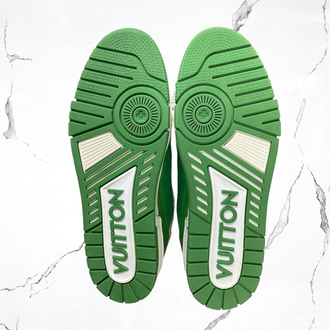 Louis Vuitton Trainer White Green (De Uso) - Urban Utility