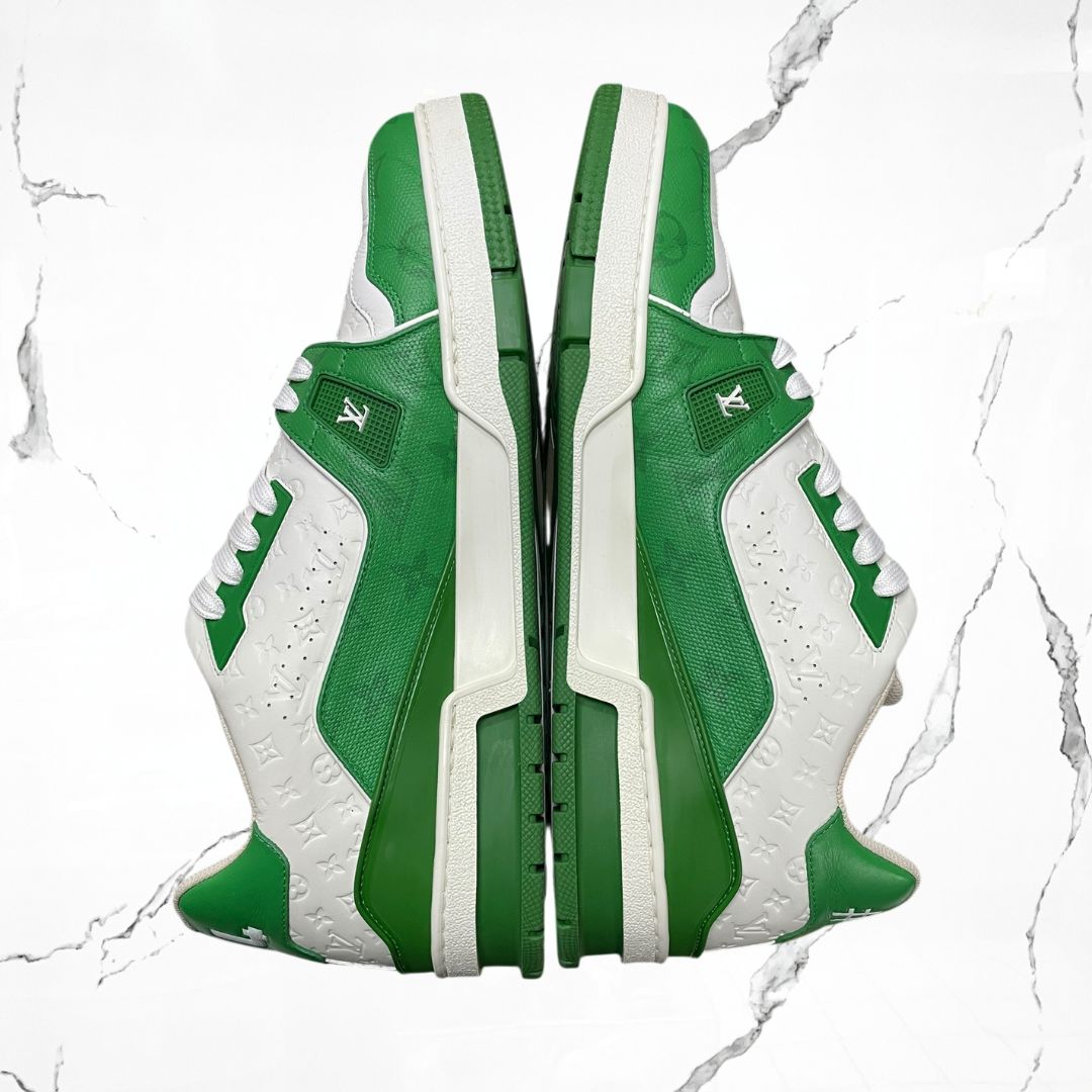 Louis Vuitton Trainer White Green (De Uso) - Urban Utility