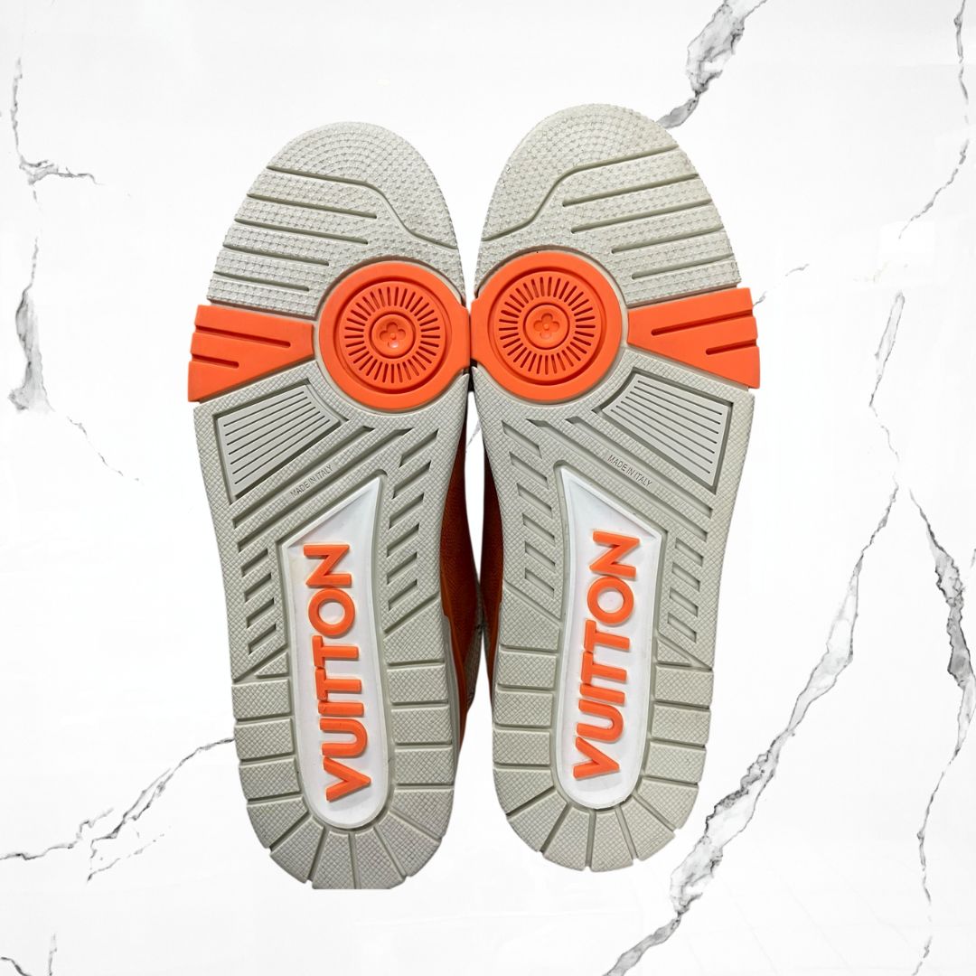 Louis Vuitton Trainer Damier White Orange (De Uso) - Urban Utility