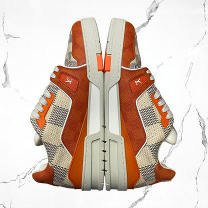 Louis Vuitton Trainer Damier White Orange (De Uso) - Urban Utility