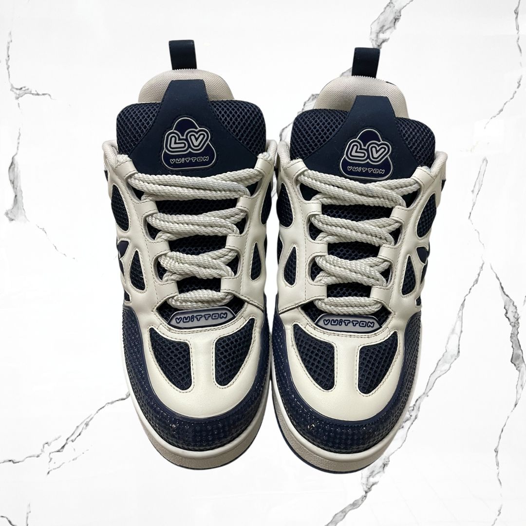 Louis Vuitton LV Skate White Navy Blue (De Uso) - Urban Utility